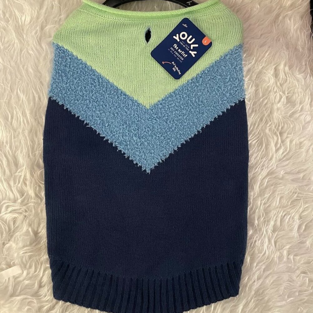 Youly "The Artist" Dog Sweater  Size Large  NWT
